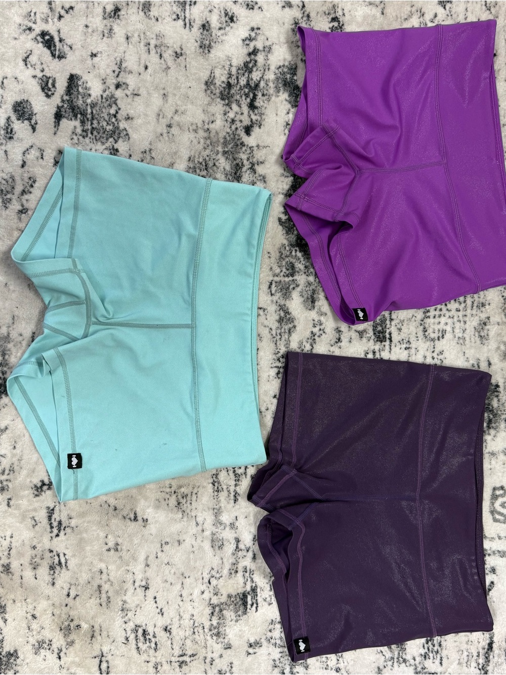 3-Pack Athletic Shorts WODBOTTOM - Aqua, Purple & Plum
